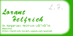 lorant helfrich business card